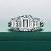Anel com Moissanite de 5 Quilates – Prata 925 com Ouro 18k - Yuna Joias - Yuna Joias