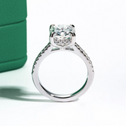 Anel Solitário de Moissanite 5 Quilates com Banho de Ouro 18k – Yuna Joias - Yuna Joias