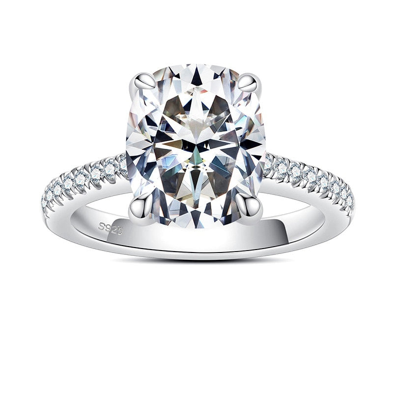 Anel Solitário de Moissanite 5 Quilates com Banho de Ouro 18k – Yuna Joias - Yuna Joias
