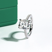 Anel Solitário de Moissanite 5 Quilates com Banho de Ouro 18k – Yuna Joias - Yuna Joias