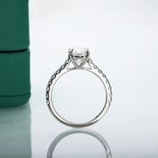 Anel de Noivado Moissanite 2 Quilates – Brilho Intenso em Prata com Ouro 18k - Yuna Joias - Yuna Joias