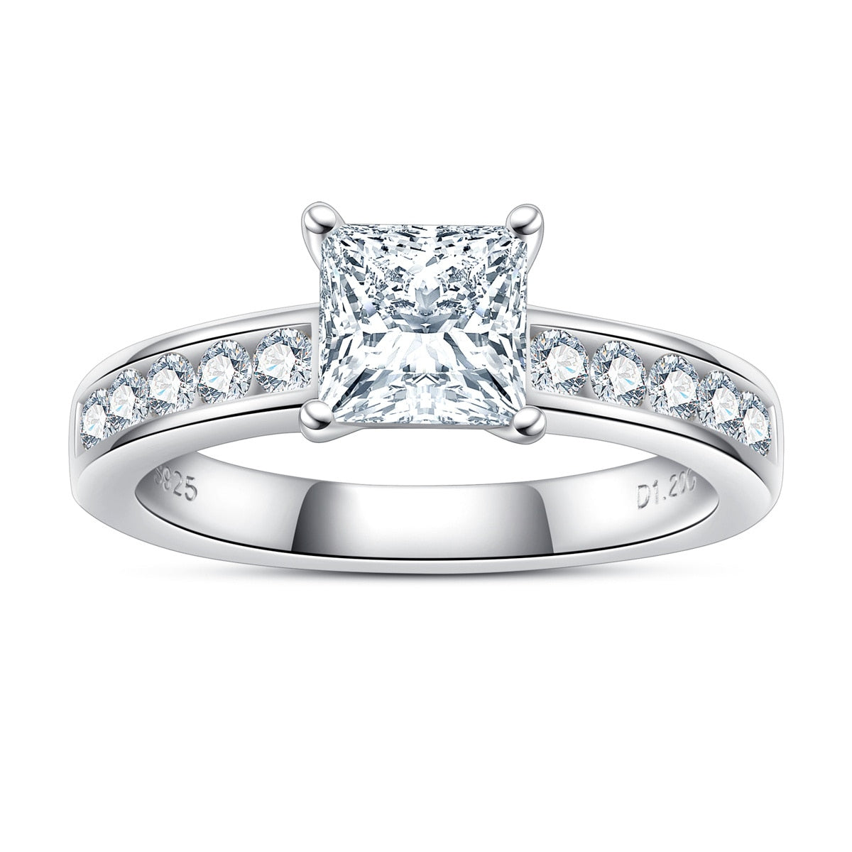 Anel Solitário de Moissanite 1.2ct em Prata 925 com Ouro Branco 18k – Yuna Joias - Yuna Joias
