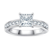 Anel Solitário de Moissanite 1.2ct em Prata 925 com Ouro Branco 18k – Yuna Joias - Yuna Joias