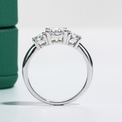 Anel Solitário de Moissanite 1,6 Quilates em Prata 925 com Ouro Branco 18k – Yuna Joias - Yuna Joias