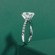 Anel Solitário de Moissanite 3 Quilates em Prata 925 com Ouro Branco 18k – Yuna Joias - Yuna Joias