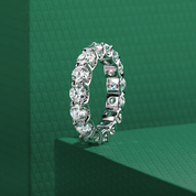 Aliança Sienna com Moissanite Brilhante – Prata 925 e Ouro Branco 18k - Yuna Joias - Yuna Joias