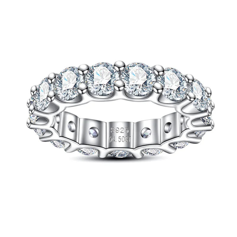 Aliança Sienna com Moissanite Brilhante – Prata 925 e Ouro Branco 18k - Yuna Joias - Yuna Joias