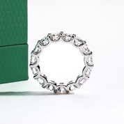 Aliança Sienna com Moissanite Brilhante – Prata 925 e Ouro Branco 18k - Yuna Joias - Yuna Joias