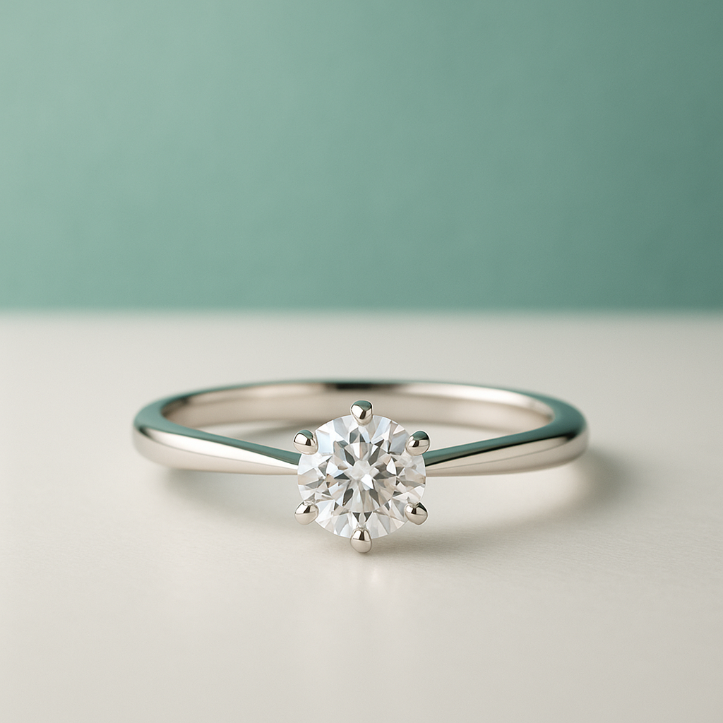 Anel Solitário Moissanite Amor Verdadeiro em Prata 925 - Yuna Joias + Ganhe um Bracelete - Yuna Joias