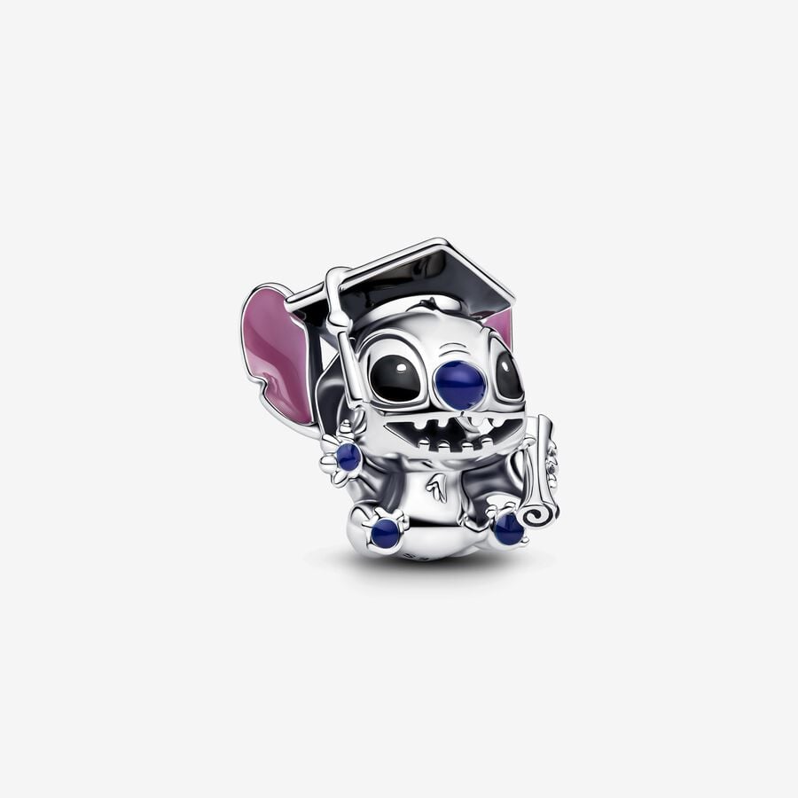 Berloque Stitch Formando em Prata 925 com Detalhes em Esmalte – Yuna Joias - Yuna Joias
