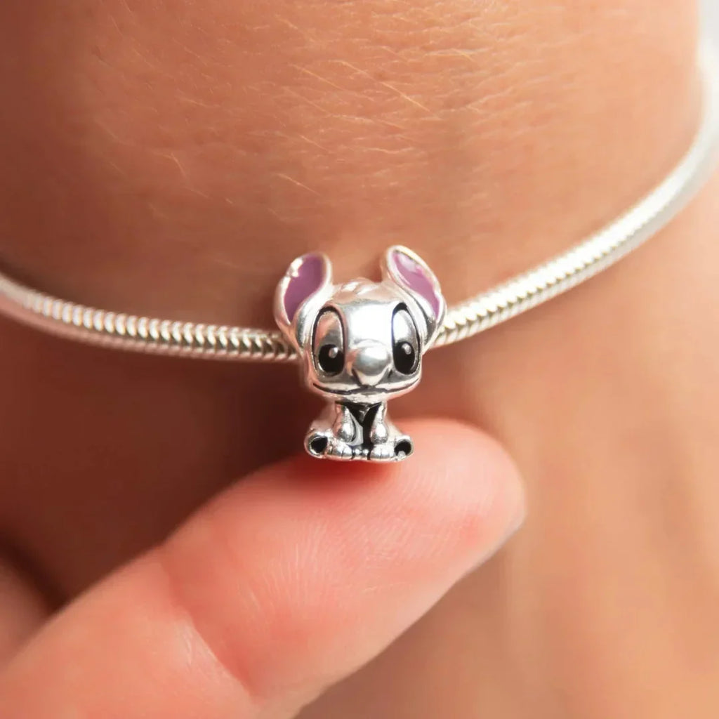 Berloque Stitch em Prata 925 - Charm Divertido Compatível com Pulseiras - Yuna Joias