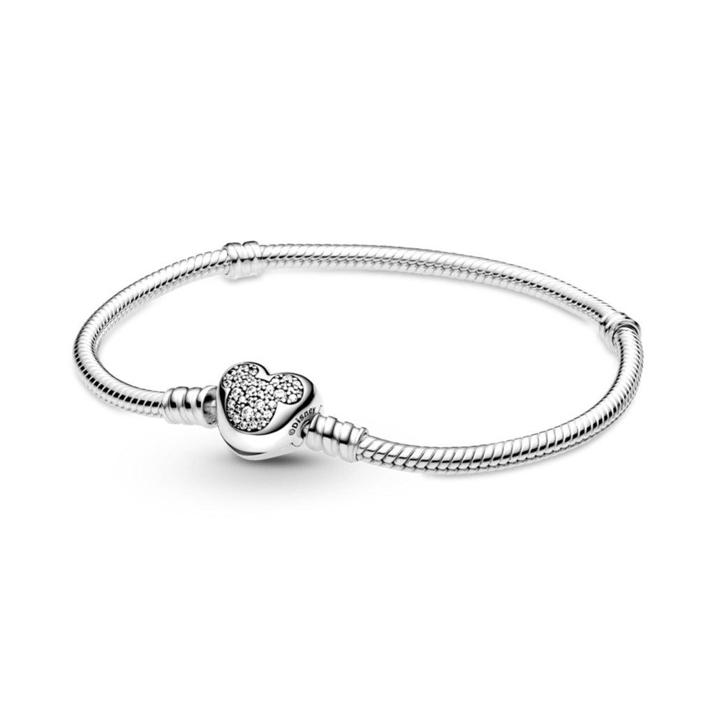 Pulseira Berloque Coração Mickey Mouse Prata 925 - Yuna Joias - Yuna Joias