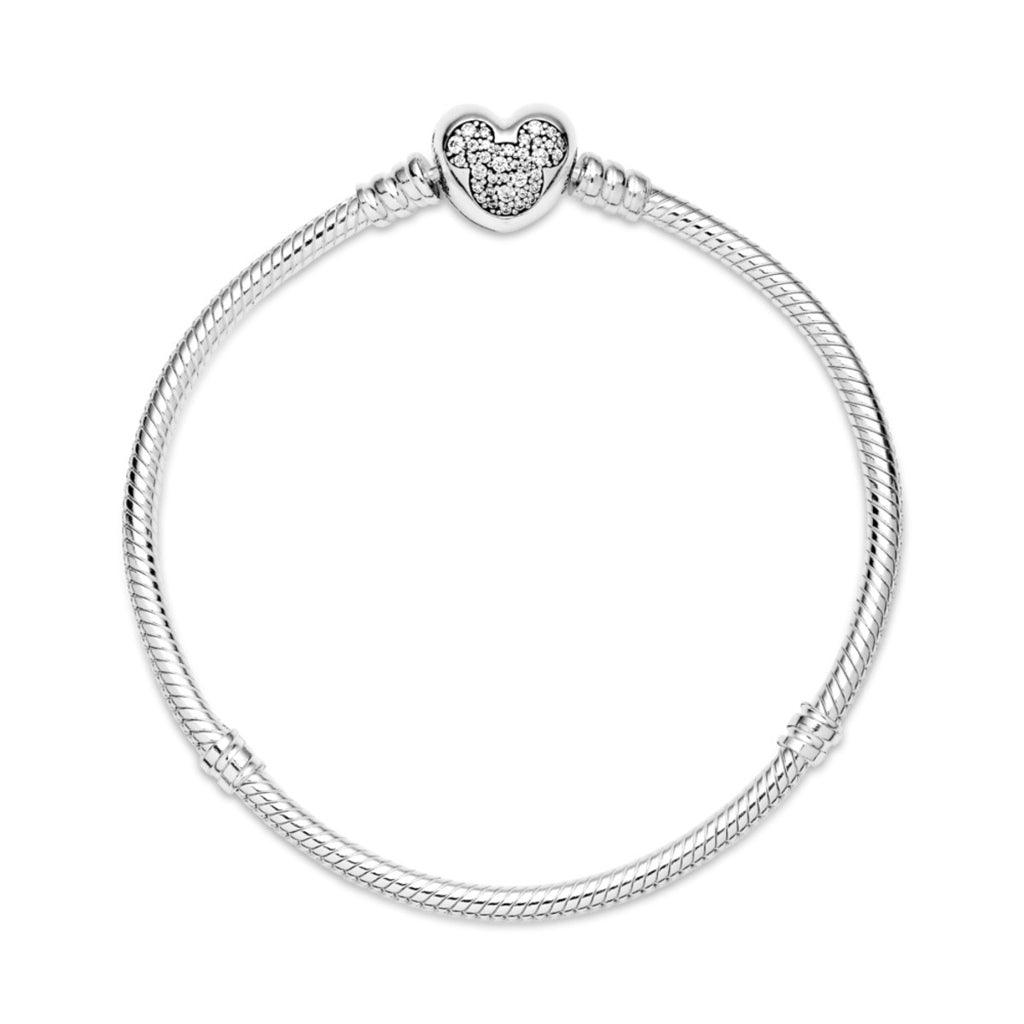 Pulseira Berloque Coração Mickey Mouse Prata 925 - Yuna Joias - Yuna Joias