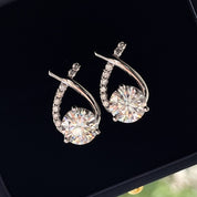 Brinco em Prata 925 com Moissanite - Yuna Joias - Yuna Joias