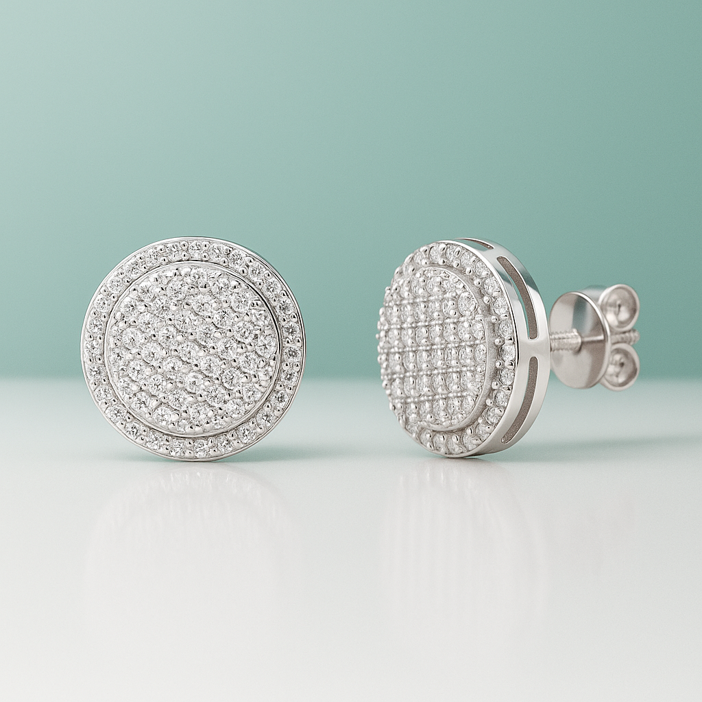 Brinco Solaris Moissanite de Design Sofisticado e Brilho Excepcional - Yuna Joias