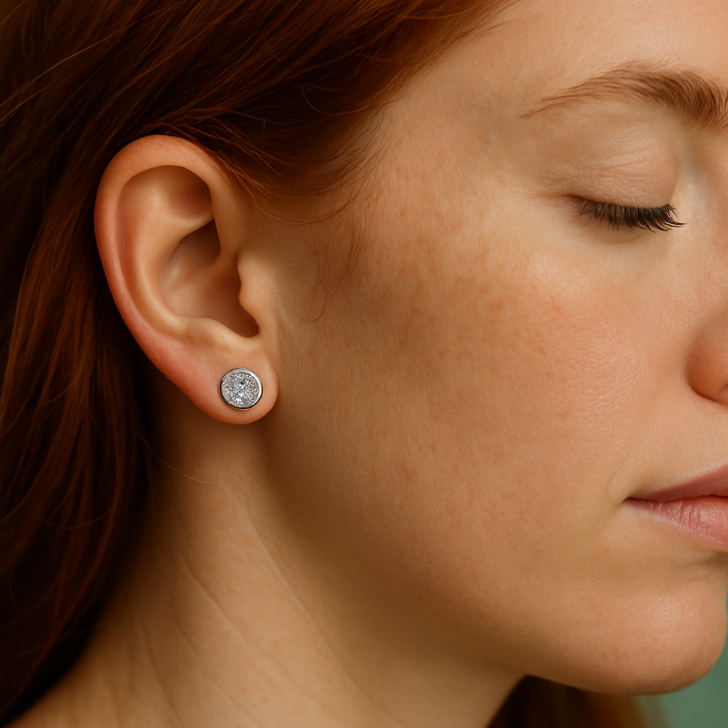 Brinco Solaris Moissanite de Design Sofisticado e Brilho Excepcional - Yuna Joias