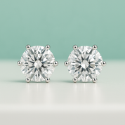 Brincos com Moissanite 2.0ct – Prata 925 com Banho de Ouro 18k - Yuna Joias - Yuna Joias