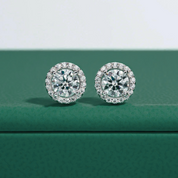 Brincos de Moissanite 1ct com Prata 925 Banhada a Ouro 18k - Yuna Joias - Yuna Joias