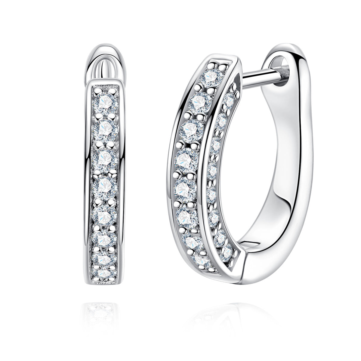 Brinco com Moissanite em Prata 925 e Ouro 18k - Yuna Joias - Yuna Joias