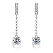 Brincos de Moissanite 2,0ct com Prata 925 e Banho de Ouro 18k – Yuna Joias - Yuna Joias