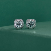 Brinco Moissanite 1ct em Prata 925 com Banho de Ouro 18K – Yuna Joias - Yuna Joias