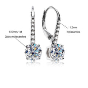 Brincos de Moissanite com Prata 925 e Banho de Ouro Branco 18k – Yuna Joias - Yuna Joias