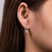 Brinco Moissanite 2.0ct Prata 925 com Banho de Ouro 18k – Yuna Joias - Yuna Joias