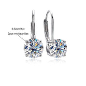 Brinco Moissanite 2.0ct Prata 925 com Banho de Ouro 18k – Yuna Joias - Yuna Joias