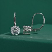 Brinco Moissanite 2.0ct Prata 925 com Banho de Ouro 18k – Yuna Joias - Yuna Joias