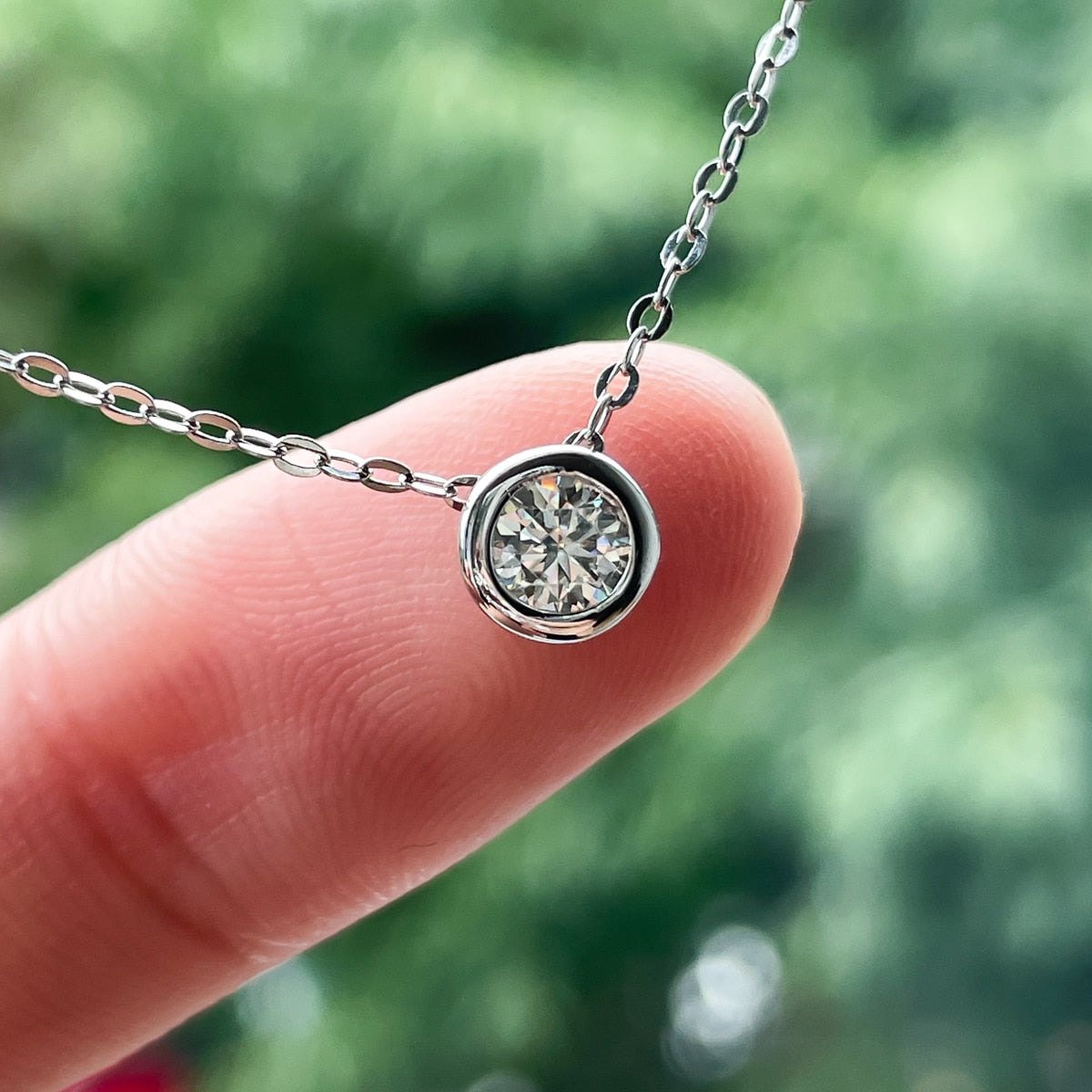 Colar de Prata 925 com Ouro 18k e Moissanite - Yuna Joias - Yuna Joias