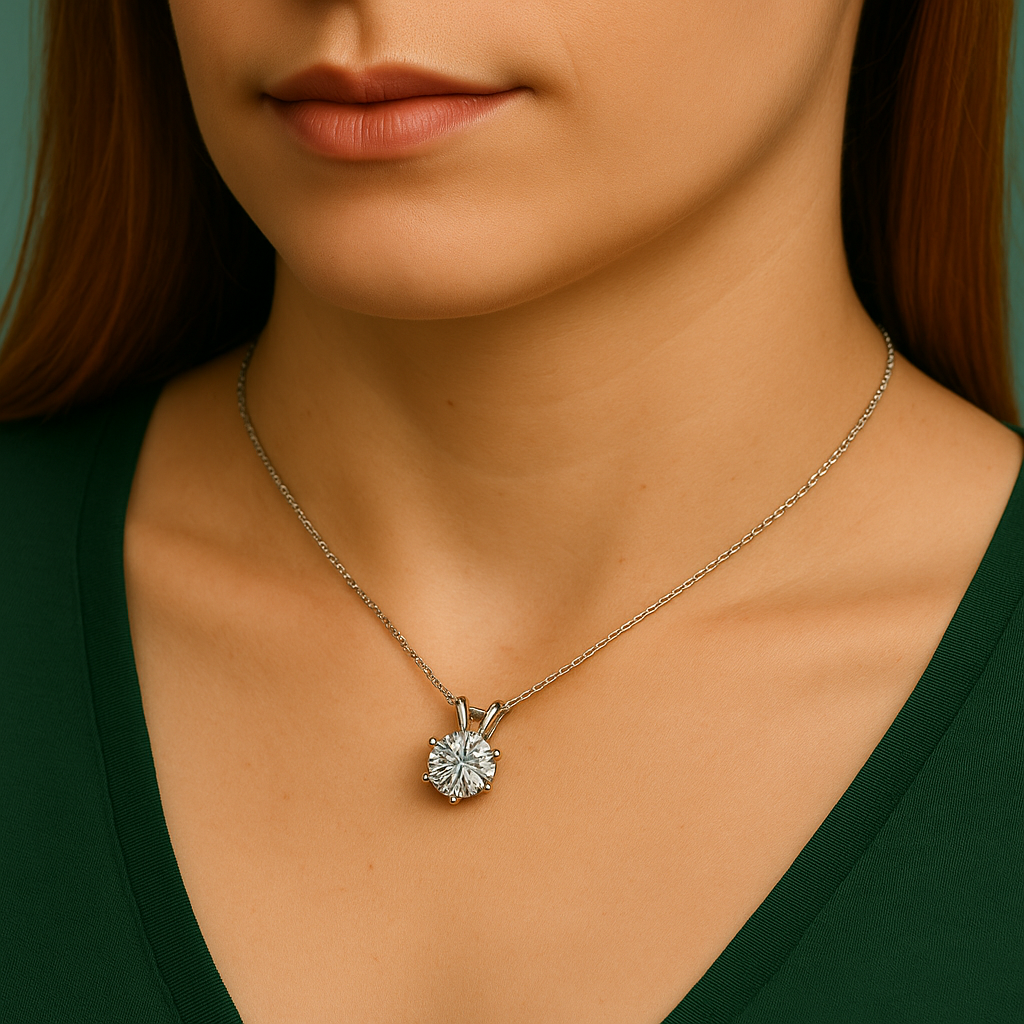 Colar Ponto de Luz em Prata 925 com Ouro 18k - Yuna Joias - Yuna Joias