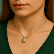 Colar Ponto de Luz em Prata 925 com Ouro 18k - Yuna Joias - Yuna Joias