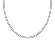 Colar Riviera com Moissanites em Prata 925 e Ouro Branco 18K - Yuna Joias - Yuna Joias