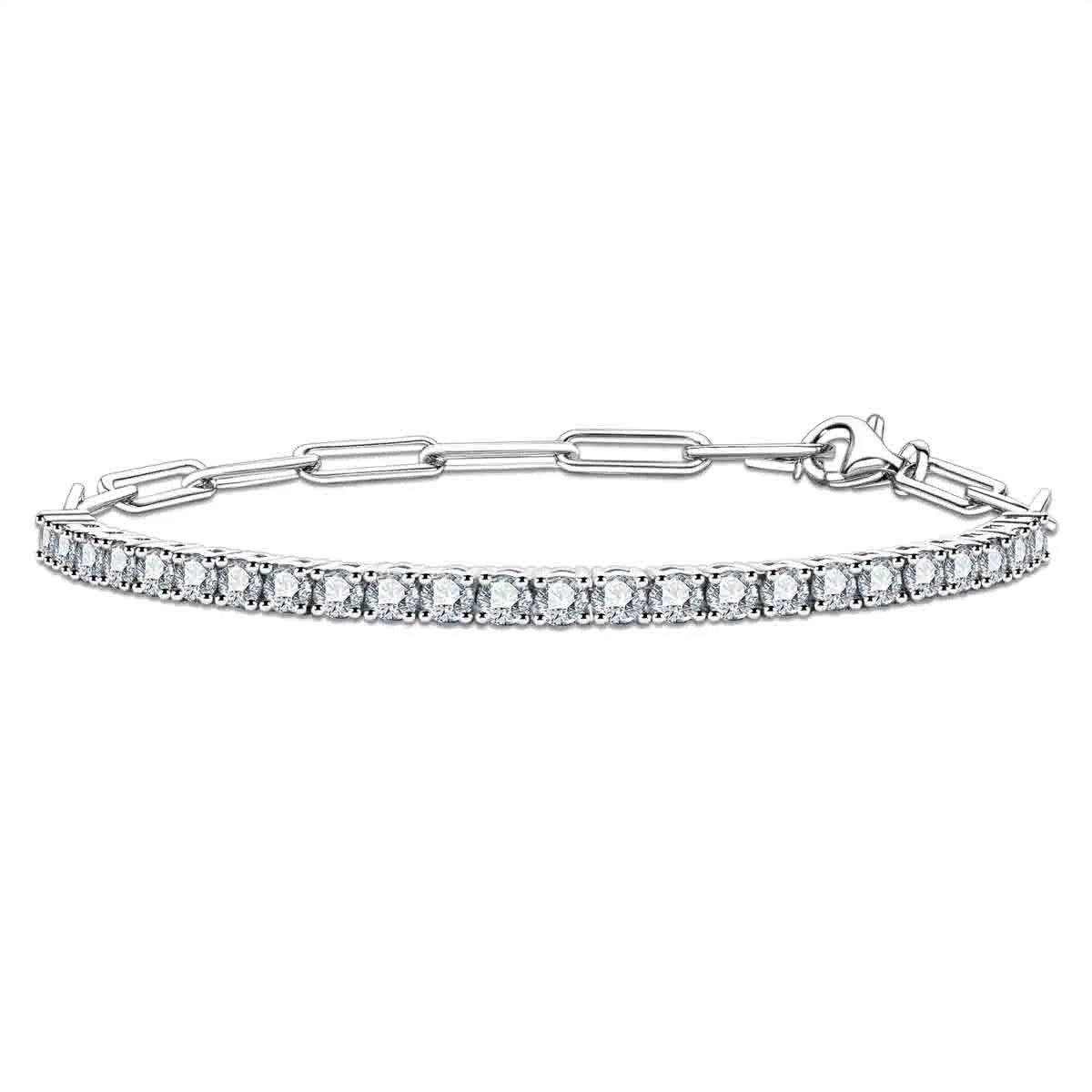 Pulseira Riviera Balance Moissanite - Yuna Joias