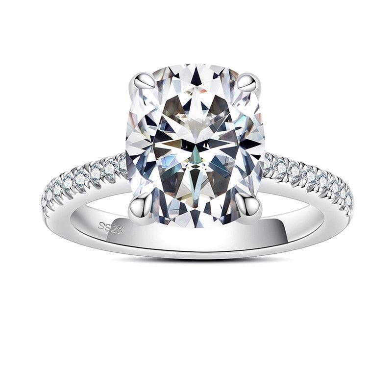 Anel Promise Cushion Moissanite - Yuna Joias