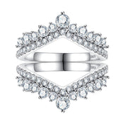 Meia Aliança Imperial em Prata 925 com Moissanites e Banho de Ouro 18K Certificação GRA - Yuna Joias - Yuna Joias