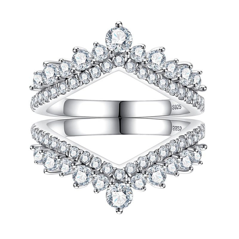 Meia Aliança Imperial em Prata 925 com Moissanites e Banho de Ouro 18K Certificação GRA - Yuna Joias - Yuna Joias