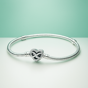 Pulseira Berloque com Fecho Coração Infinito em Prata 925 – Yuna Joias - Yuna Joias