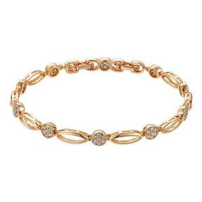 Pulseira Luxuosa em Ouro Rosa com Zircões Naturais - Yuna Joias