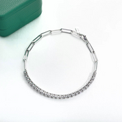 Pulseira Riviera Balance com Moissanites – Elegância Atemporal em Prata 925 - Yuna Joias - Yuna Joias
