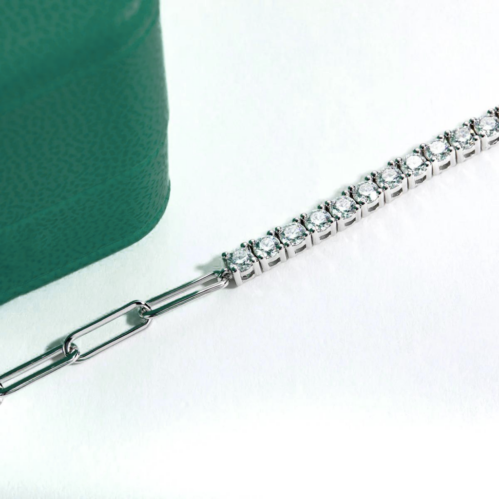 Pulseira Riviera Balance com Moissanites – Elegância Atemporal em Prata 925 - Yuna Joias - Yuna Joias