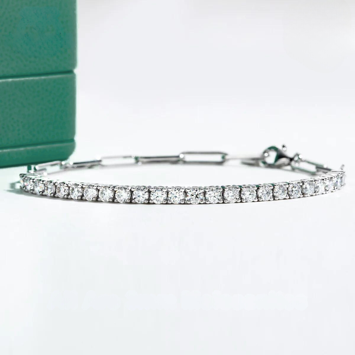 Pulseira Riviera Balance com Moissanites – Elegância Atemporal em Prata 925 - Yuna Joias - Yuna Joias