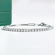 Pulseira Riviera Balance com Moissanites – Elegância Atemporal em Prata 925 - Yuna Joias - Yuna Joias