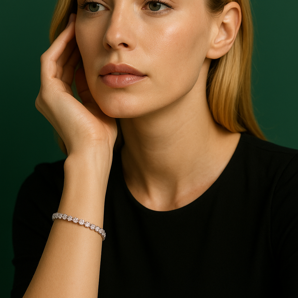 Pulseira Riviera Prata 925 Zircônia - Yuna Joias - Yuna Joias