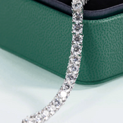 Pulseira Riviera com Moissanites D-VVS1 em Prata 925 com Banho de Ouro 18k - Yuna Joias - Yuna Joias