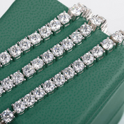 Pulseira Riviera com Moissanites D-VVS1 em Prata 925 com Banho de Ouro 18k - Yuna Joias - Yuna Joias